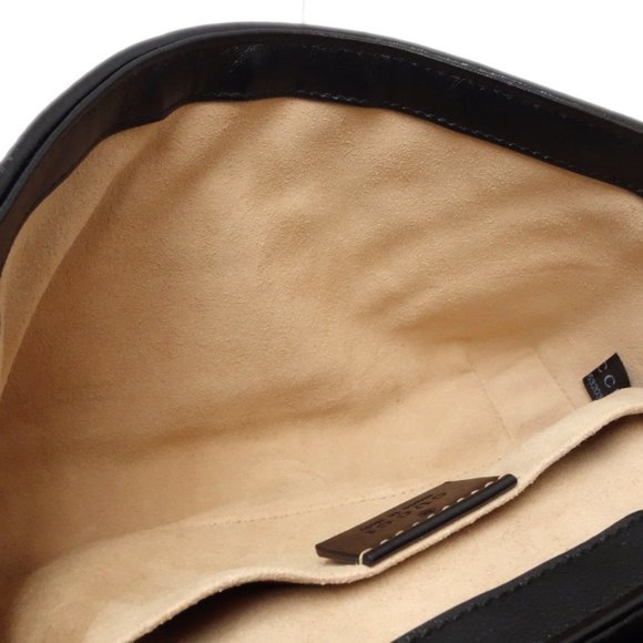 GUCCI Crossbody Mini Bag GG Marmont 446744 Shoulder Canvas Beige Black 450102 - Picture 8 of 10